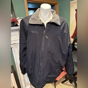 Men's LL Bean Navy Jacket fleece lined jacket-L mint!  R$99